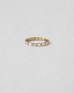 Vertical Emerald Cut Eternity Ring — Yellow gold