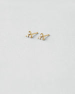 Triple Diamond Stud Earrings