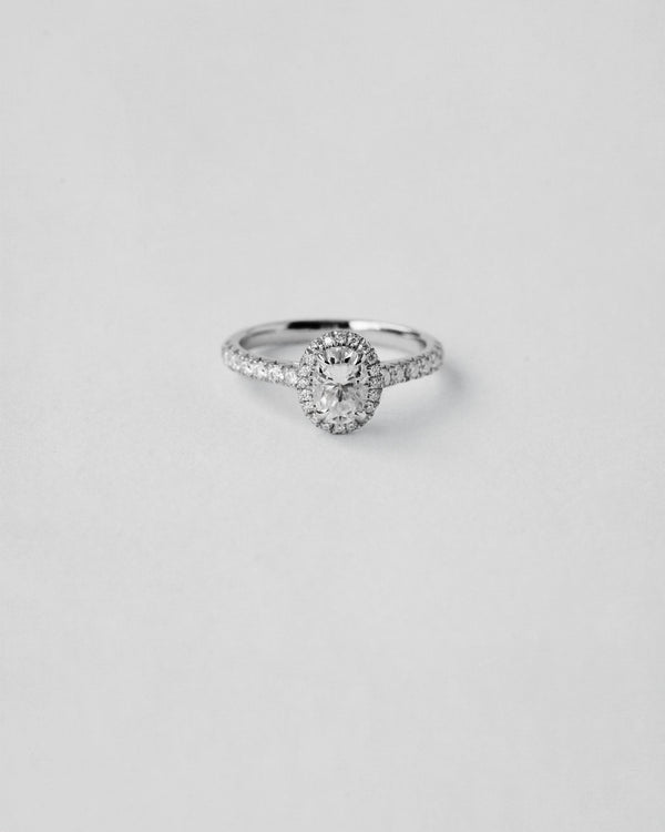 Oval Cut Halo Engagement Ring