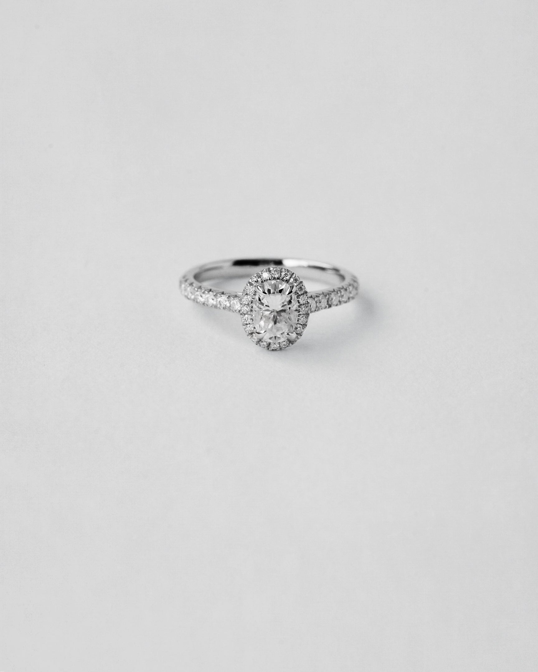 Oval Cut Halo Engagement Ring