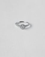 Round Cut Halo Engagement Ring