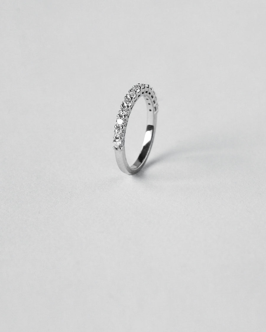 Shared Prong Half Eternity Ring