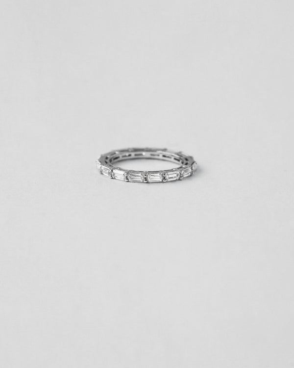Vertical Emerald Cut Eternity Ring