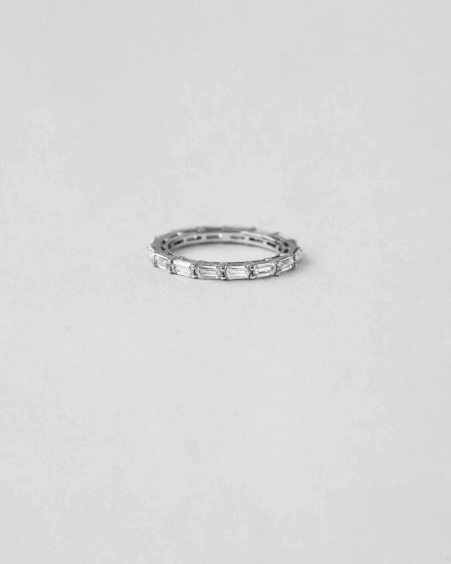 Vertical Emerald Cut Eternity Ring