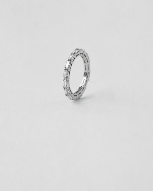 Vertical Emerald Cut Eternity Ring