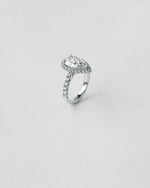 Pear Cut Halo Engagement Ring