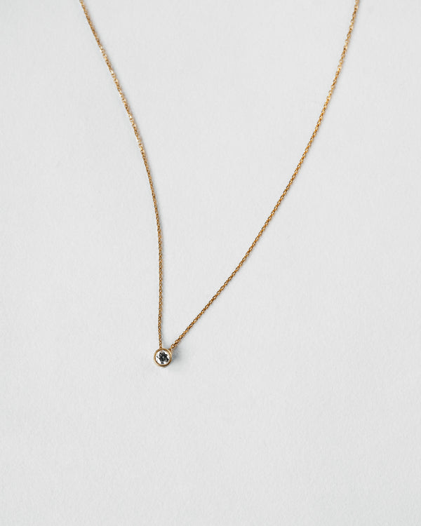 Bezel Set Diamond Necklace