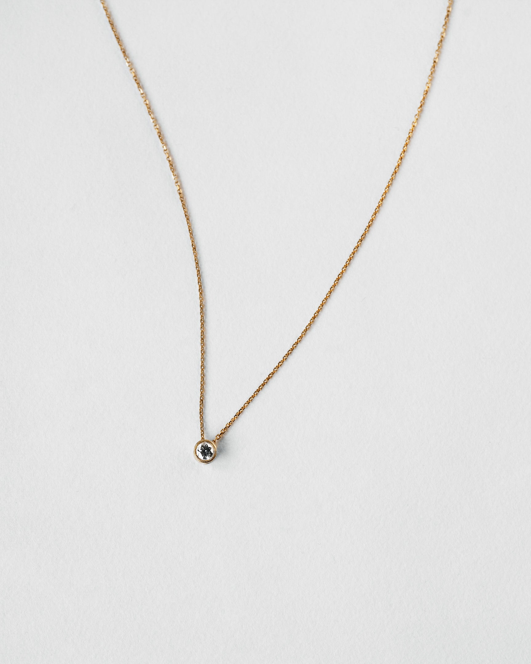 Bezel Set Diamond Necklace