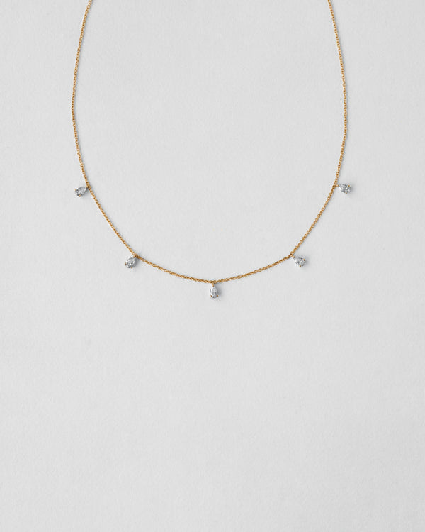 Pear Cut Diamond Necklace