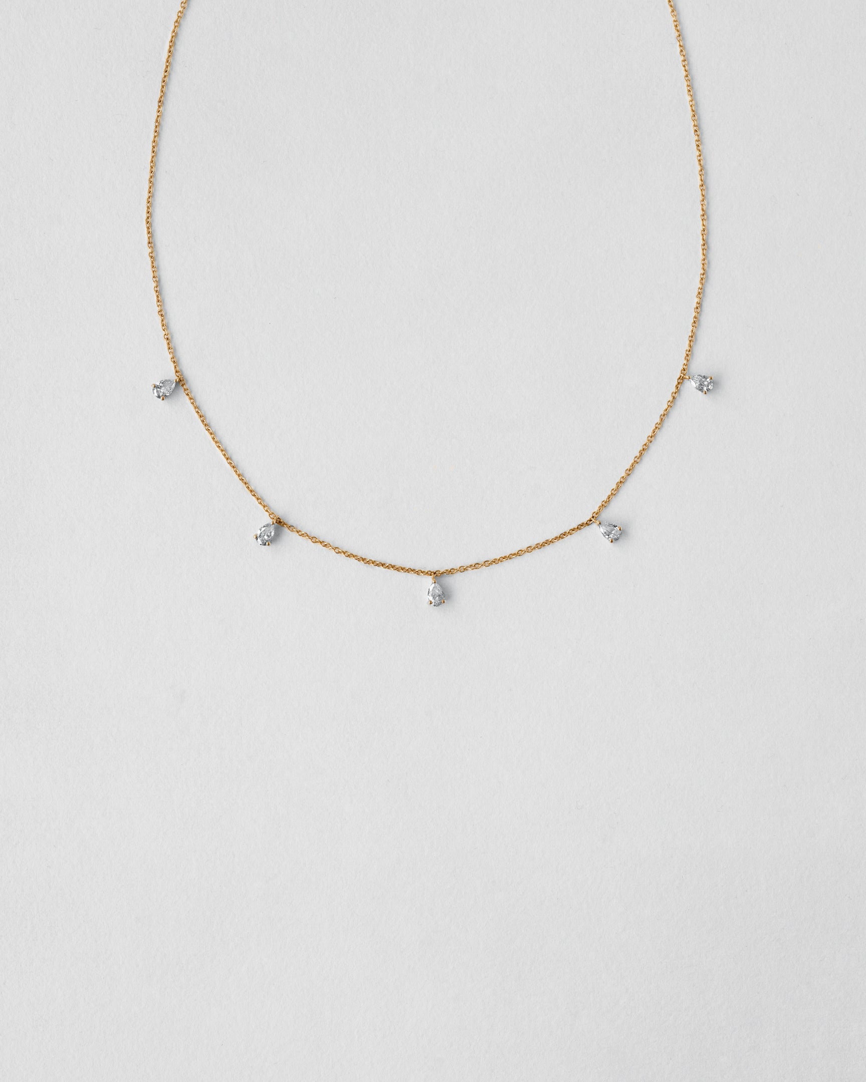 Pear Cut Diamond Necklace
