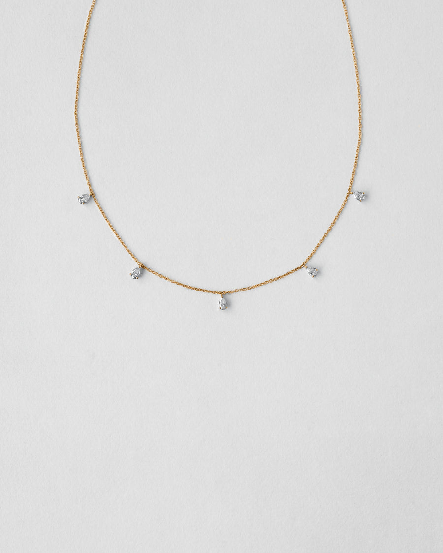 Pear Cut Diamond Necklace
