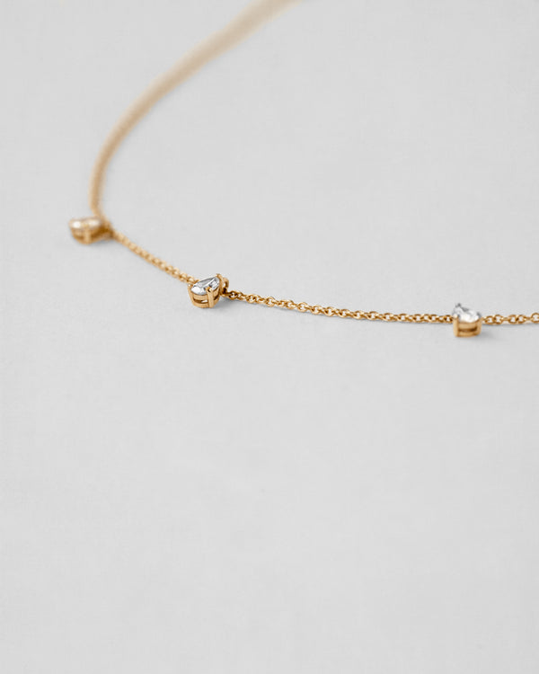 Pear Cut Diamond Necklace