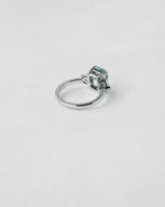 Aquamarine Sapphire Three Stone Ring