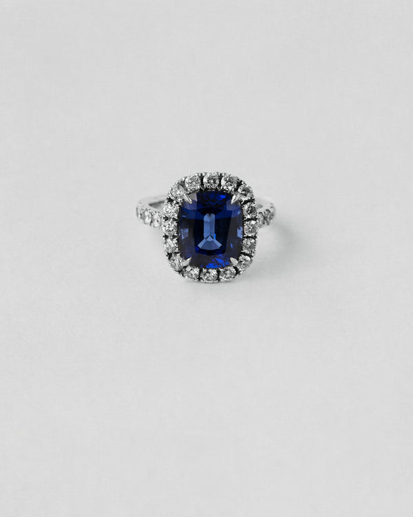 Cushion Cut Sapphire Ring