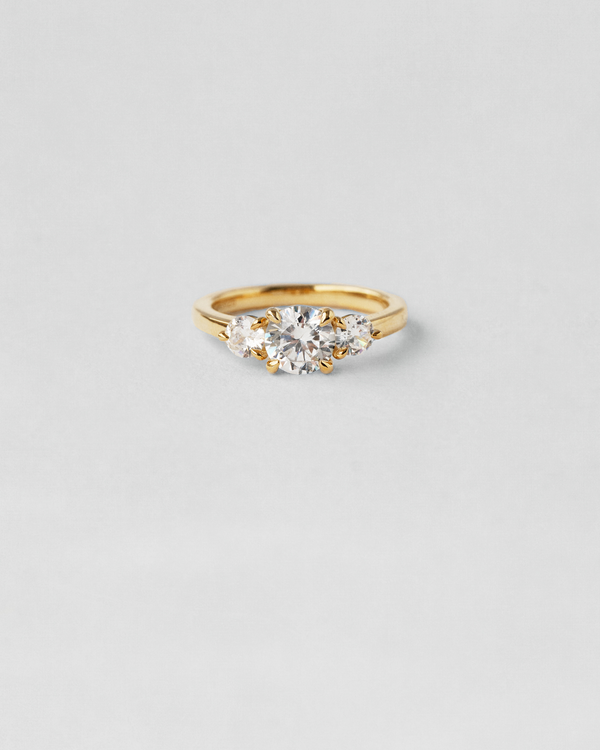 Round Cut Three Stone Engagement Ring