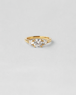 Round Cut Three Stone Engagement Ring
