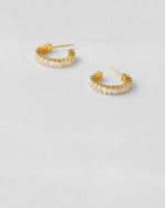 Emerald Cut Half Hoop Earrings