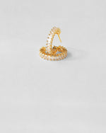 Emerald Cut Half Hoop Earrings