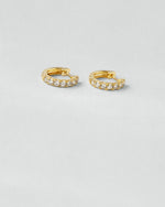 Diamond Huggie Hoop Earrings