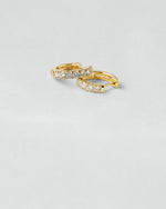 Diamond Huggie Hoop Earrings
