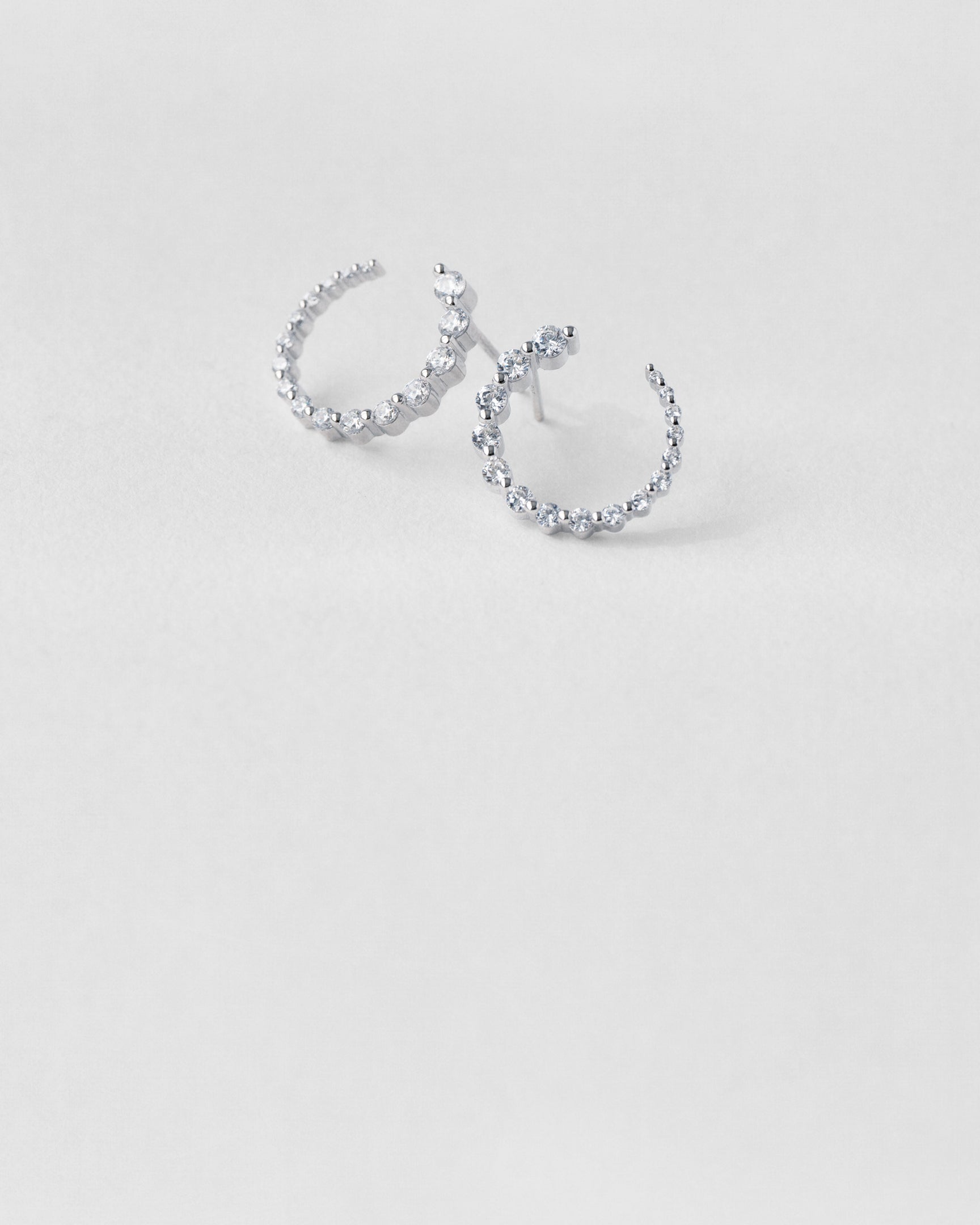Single Prong Diamond Earrings