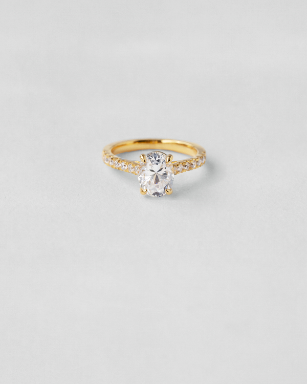 Oval Cut Pavé Engagement Ring