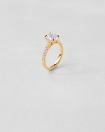 Oval Cut Pavé Engagement Ring
