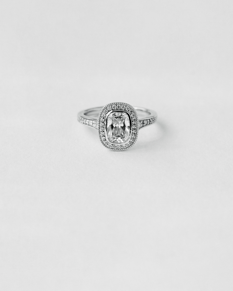 Vintage Halo Engagement Ring