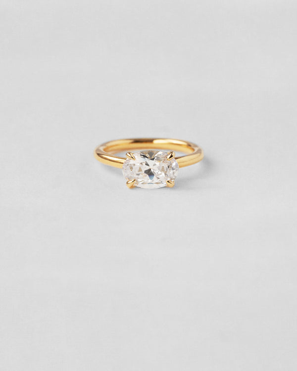 East West Oval Cut Engagement Ring
