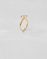 East West Oval Cut Engagement Ring