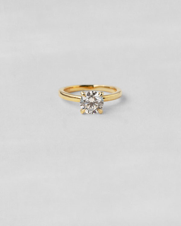 Hidden Halo Round Cut Engagement Ring