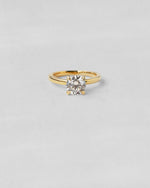 Hidden Halo Round Cut Engagement Ring
