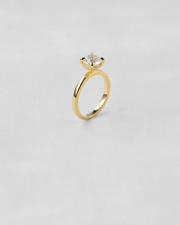 Hidden Halo Round Cut Engagement Ring