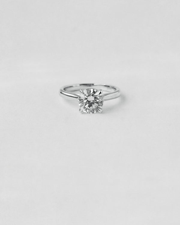 Brilliant Cut Tapered Engagement Ring