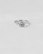 Brilliant Cut Tapered Engagement Ring