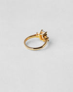 Trapeze Cut Three Stone Engagement Ring