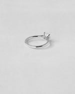 Cross Over Solitaire Engagement Ring