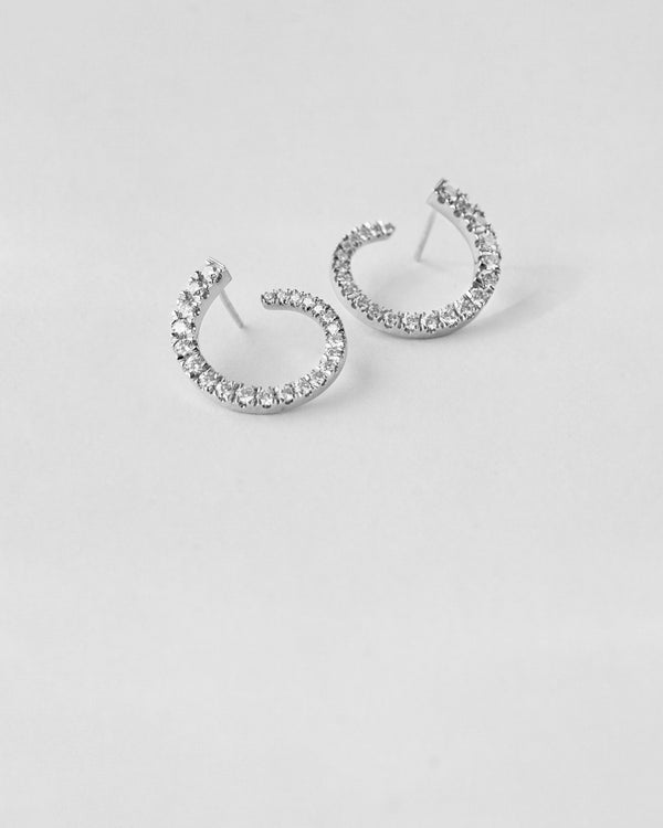 Circle Pavé Earrings