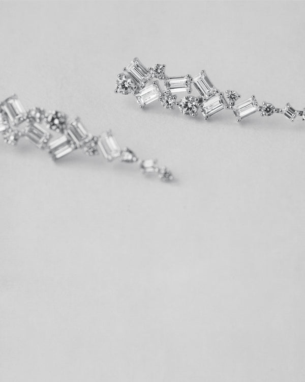 Mixed Cut Diamond Earrings
