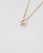 Classic Four Prong Diamond Necklace