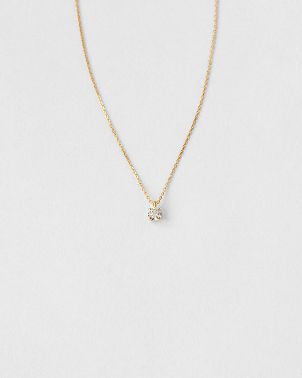 Classic Four Prong Diamond Necklace