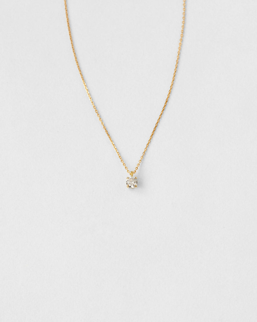 Classic Four Prong Diamond Necklace