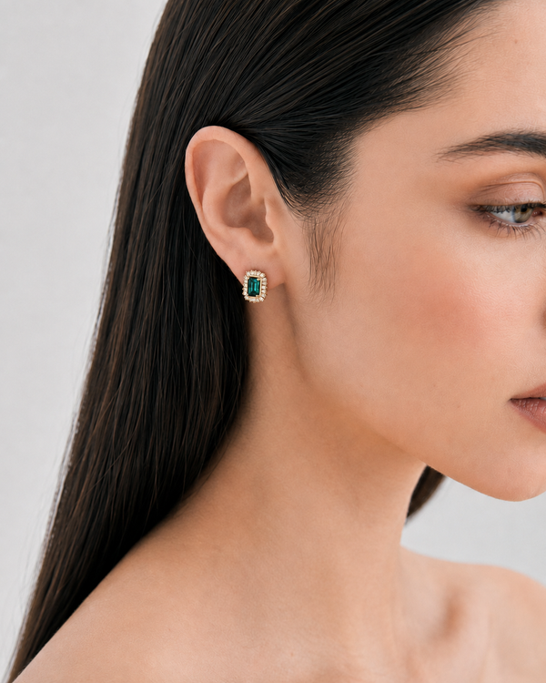 Emerald and Diamond Earrings