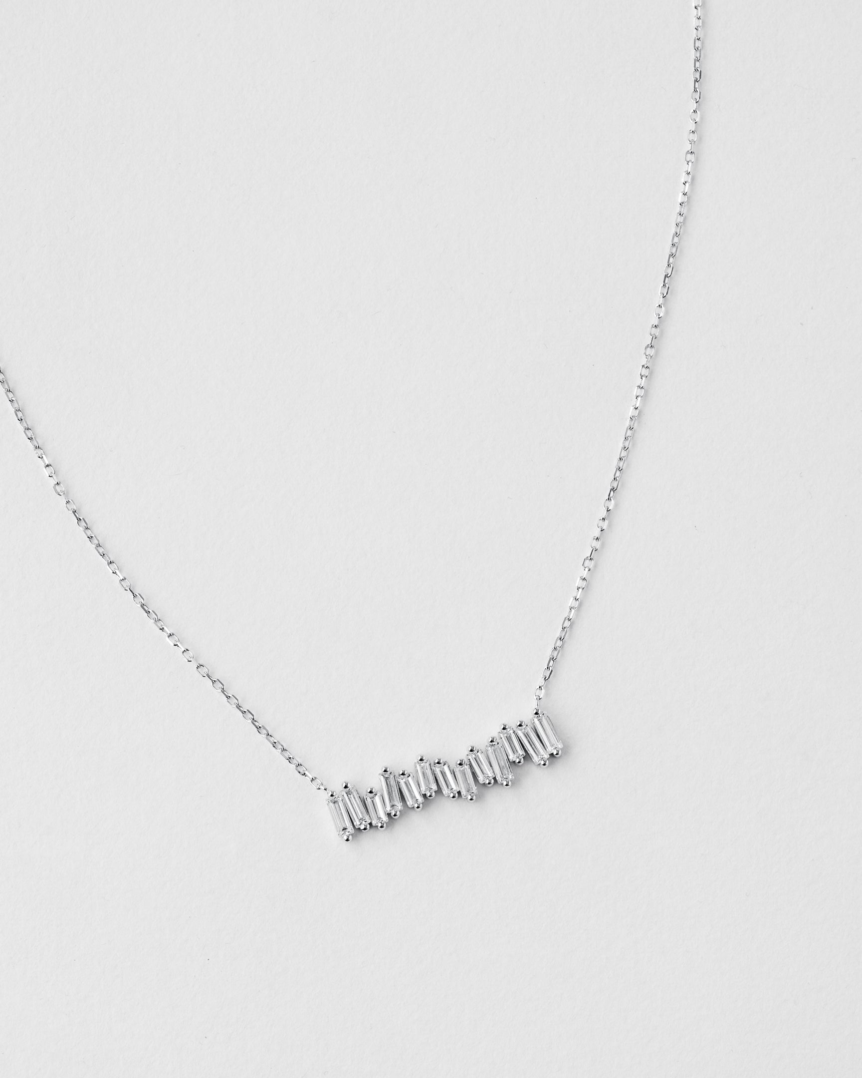 Emerald Cut Bar Necklace