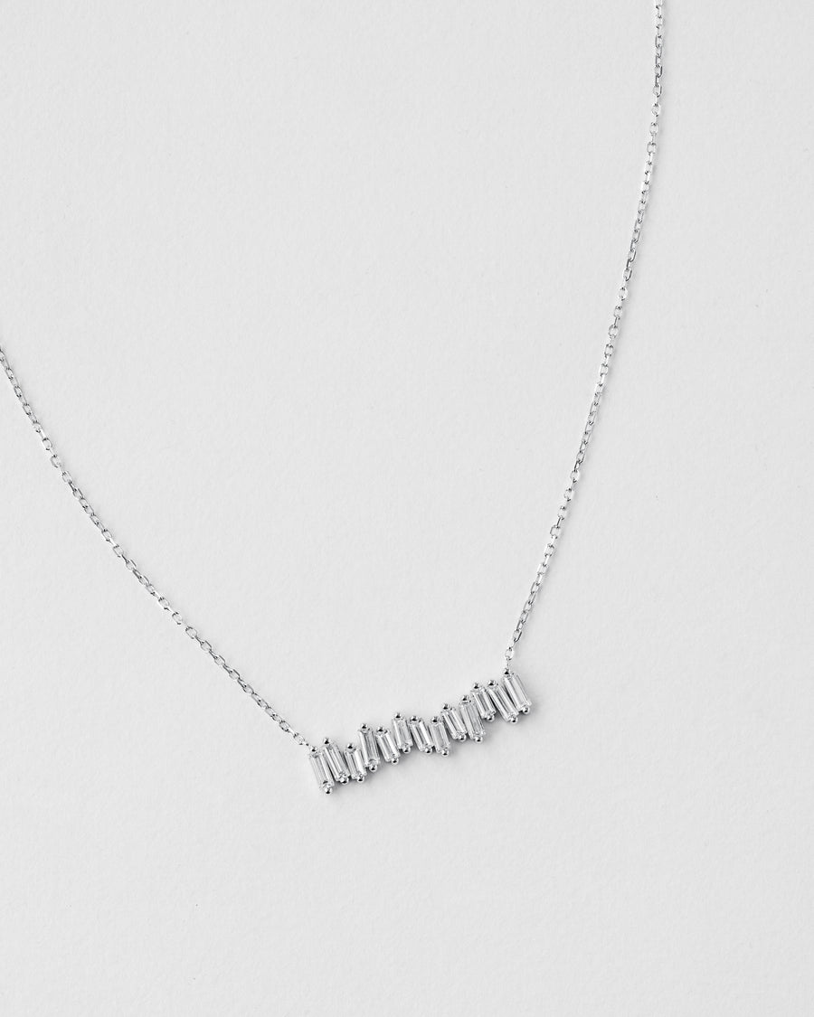 Emerald Cut Bar Necklace