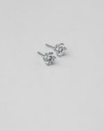 Six Prong Diamond Stud Earrings