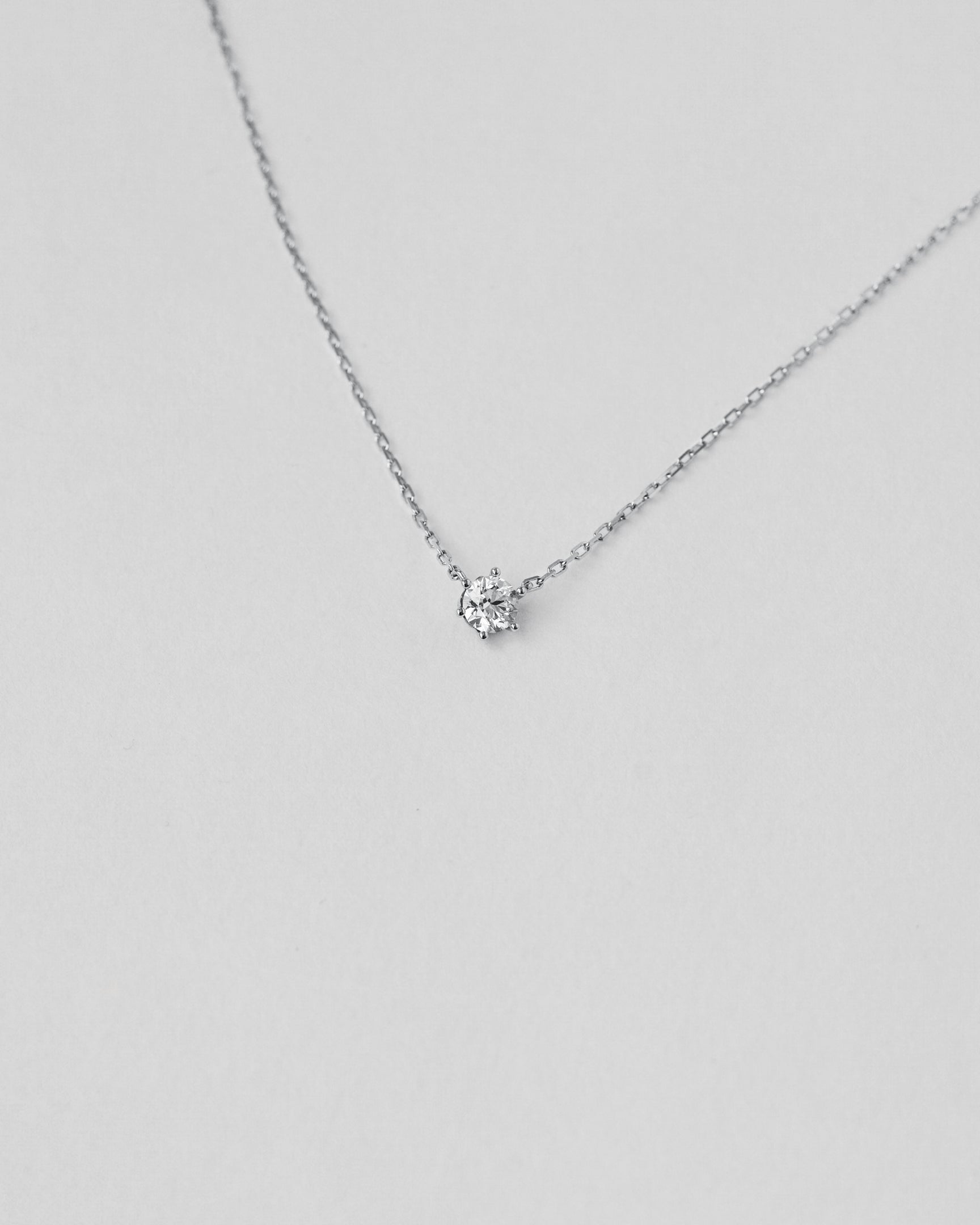 Six Prong Solitaire Diamond Necklace
