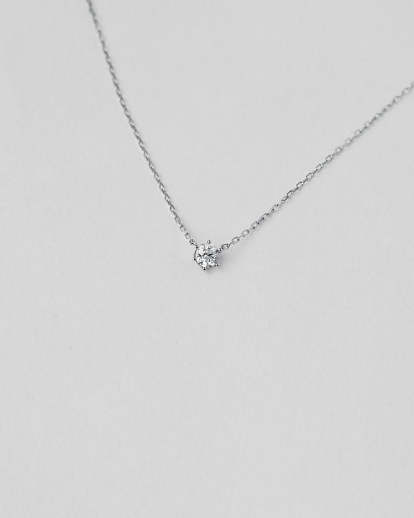 Six Prong Solitaire Diamond Necklace