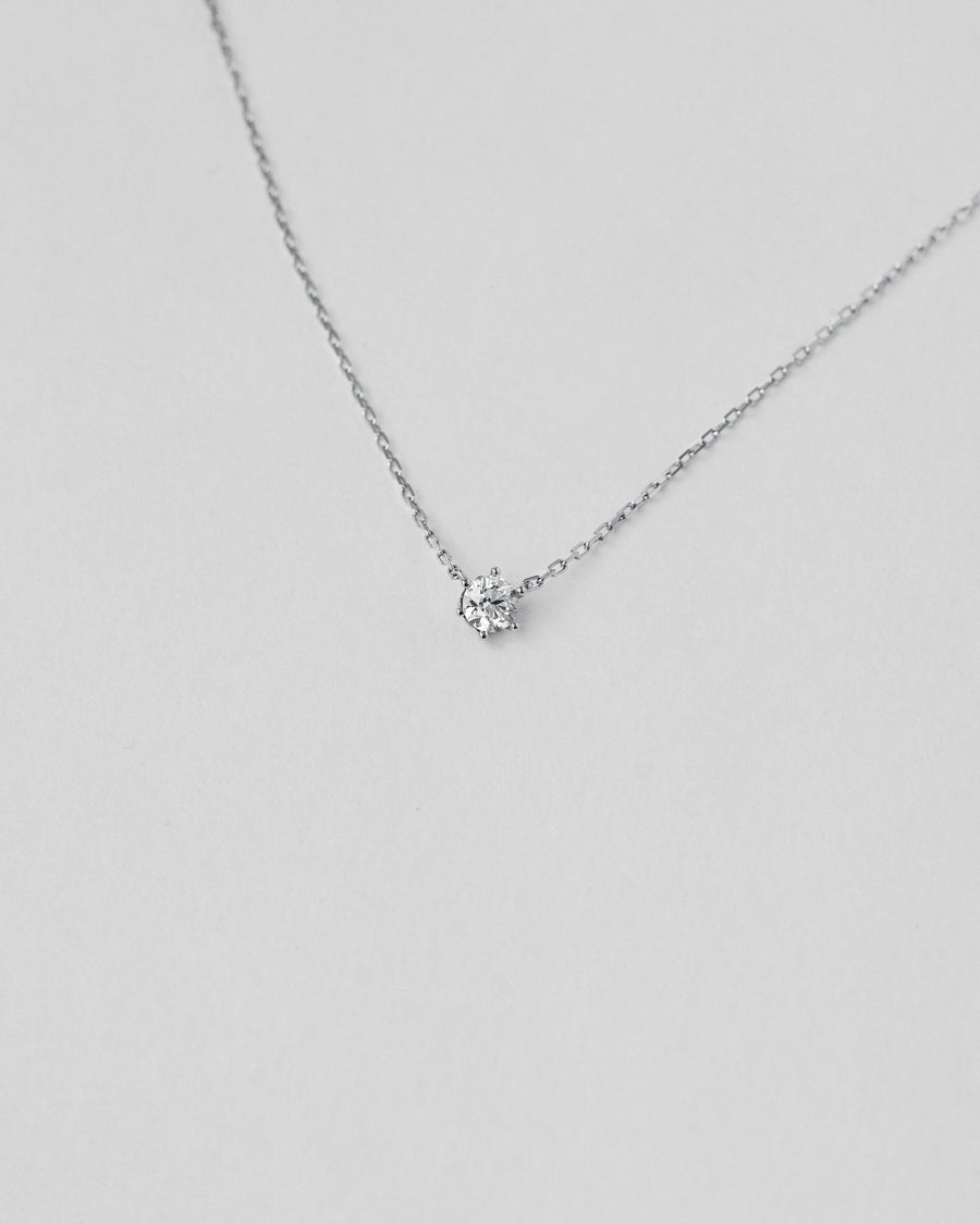 Six Prong Solitaire Diamond Necklace