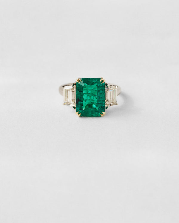 Emerald Three Stone Ring